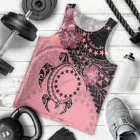 Cook Islands Turtle Men Tank Top Stars and Hibiscus - Pink LT01 - Polynesian Pride