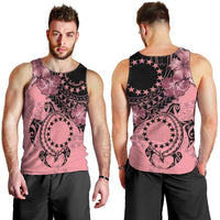 Cook Islands Turtle Men Tank Top Stars and Hibiscus - Pink LT01 - Polynesian Pride
