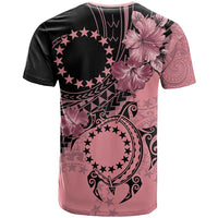 Cook Islands Turtle T Shirt Stars and Hibiscus - Pink LT01 - Polynesian Pride