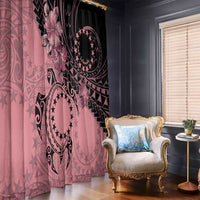 Cook Islands Turtle Window Curtain Stars and Hibiscus - Pink LT01 - Polynesian Pride