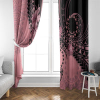 Cook Islands Turtle Window Curtain Stars and Hibiscus - Pink LT01 - Polynesian Pride