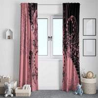 Cook Islands Turtle Window Curtain Stars and Hibiscus - Pink LT01 - Polynesian Pride