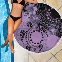 Cook Islands Turtle Beach Blanket Stars and Hibiscus - Purple LT01 - Polynesian Pride