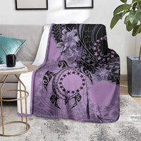 Cook Islands Turtle Blanket Stars and Hibiscus - Purple LT01 - Polynesian Pride