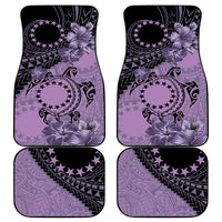 Cook Islands Turtle Car Mats Stars and Hibiscus - Purple LT01 - Polynesian Pride