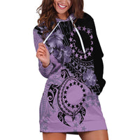 Cook Islands Turtle Hoodie Dress Stars and Hibiscus - Purple LT01 Purple - Polynesian Pride