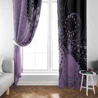 Cook Islands Turtle Window Curtain Stars and Hibiscus - Purple LT01 - Polynesian Pride