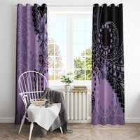 Cook Islands Turtle Window Curtain Stars and Hibiscus - Purple LT01 - Polynesian Pride