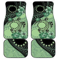 Cook Islands Turtle Car Mats Stars and Hibiscus - Green LT01 - Polynesian Pride