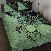 Cook Islands Turtle Quilt Bed Set Stars and Hibiscus - Green LT01 Green - Polynesian Pride