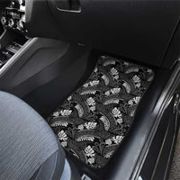 Grayscale Monstera Car Mats Polynesian Tribal Pattern LT01 - Polynesian Pride