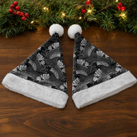 Grayscale Monstera Christmas Santa Hat Polynesian Tribal Pattern LT01 - Polynesian Pride