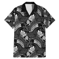 Grayscale Monstera Family Matching Mermaid Dress and Hawaiian Shirt Polynesian Tribal Pattern - Polynesian Pride
