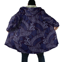 Deep Blue Monstera Cloak Polynesian Tribal Pattern LT01 - Polynesian Pride