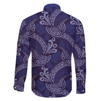 Deep Blue Monstera Family Matching Puletasi and Hawaiian Shirt Polynesian Tribal Pattern LT01 - Polynesian Pride