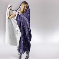 Deep Blue Monstera Hooded Blanket Polynesian Tribal Pattern LT01 - Polynesian Pride