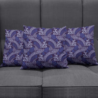 Deep Blue Monstera Pillow Cover Polynesian Tribal Pattern - Polynesian Pride