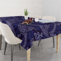 Deep Blue Monstera Tablecloth Polynesian Tribal Pattern LT01 - Polynesian Pride