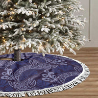 Deep Blue Monstera Tree Skirt Polynesian Tribal Pattern LT01 - Polynesian Pride