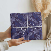 Deep Blue Monstera Wrapping Paper Polynesian Tribal Pattern LT01 - Polynesian Pride
