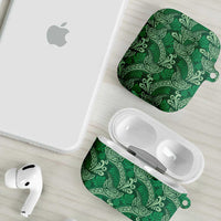 Forest Green Monstera AirPods Case Polynesian Tribal Pattern LT01 - Polynesian Pride