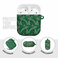Forest Green Monstera AirPods Case Polynesian Tribal Pattern LT01 - Polynesian Pride