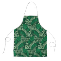 Forest Green Monstera Apron Polynesian Tribal Pattern LT01 Green - Polynesian Pride
