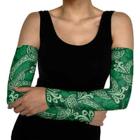 Forest Green Monstera Arm Sleeves Polynesian Tribal Pattern LT01 - Polynesian Pride