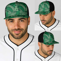 Forest Green Monstera Baseball Net Cap Polynesian Tribal Pattern LT01 - Polynesian Pride