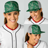 Forest Green Monstera Baseball Net Cap Polynesian Tribal Pattern LT01 - Polynesian Pride