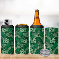Forest Green Monstera 4 in 1 Can Cooler Tumbler Polynesian Tribal Pattern LT01 - Polynesian Pride