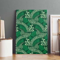 Forest Green Monstera Canvas Wall Art Polynesian Tribal Pattern LT01 - Polynesian Pride