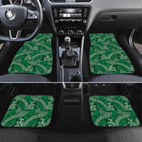 Forest Green Monstera Car Mats Polynesian Tribal Pattern LT01 Set 4pcs Green - Polynesian Pride