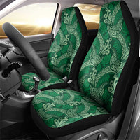 Forest Green Monstera Car Seat Cover Polynesian Tribal Pattern LT01 - Polynesian Pride