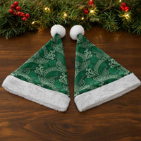 Forest Green Monstera Christmas Santa Hat Polynesian Tribal Pattern LT01 - Polynesian Pride