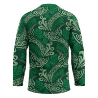 Forest Green Monstera Hockey Jersey Polynesian Tribal Pattern LT01 - Polynesian Pride
