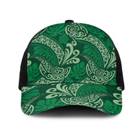Forest Green Monstera Mesh Trucker Cap Polynesian Tribal Pattern LT01 One Size Black Green - Polynesian Pride