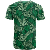 Forest Green Monstera T Shirt Polynesian Tribal Pattern LT01 - Polynesian Pride