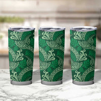 Forest Green Monstera Tumbler Cup Polynesian Tribal Pattern LT01 - Polynesian Pride