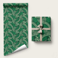 Forest Green Monstera Wrapping Paper Polynesian Tribal Pattern LT01 58" × 23" Green - Polynesian Pride