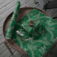 Forest Green Monstera Wrapping Paper Polynesian Tribal Pattern LT01 - Polynesian Pride