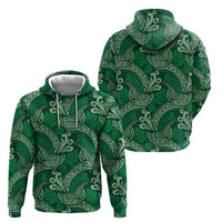 Forest Green Monstera Zip Hoodie Polynesian Tribal Pattern LT01 - Polynesian Pride