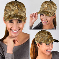 Brown Gold Monstera Classic Cap Polynesian Tribal Pattern LT01 - Polynesian Pride
