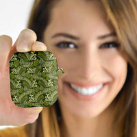 Olive Green Monstera AirPods Case Polynesian Tribal Pattern LT01 - Polynesian Pride