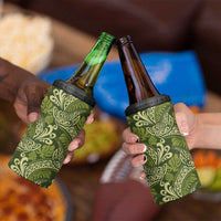 Olive Green Monstera 4 in 1 Can Cooler Tumbler Polynesian Tribal Pattern LT01 - Polynesian Pride