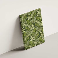 Olive Green Monstera Canvas Wall Art Polynesian Tribal Pattern LT01 - Polynesian Pride