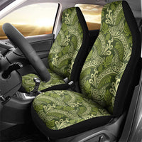Olive Green Monstera Car Seat Cover Polynesian Tribal Pattern LT01 - Polynesian Pride