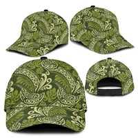 Olive Green Monstera Classic Cap Polynesian Tribal Pattern LT01 - Polynesian Pride