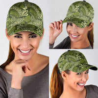 Olive Green Monstera Classic Cap Polynesian Tribal Pattern LT01 - Polynesian Pride