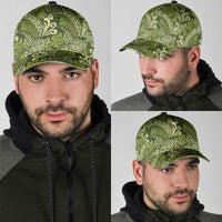 Olive Green Monstera Classic Cap Polynesian Tribal Pattern LT01 - Polynesian Pride